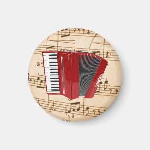 Akkordeon: Red Accordion  Magnet
