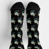Akkordeon spielender Stickman Socken (Oben)