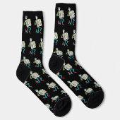 Akkordeon spielender Stickman Socken (Rechts)