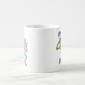 Akkordeon spielender Stockmann Kaffeetasse (Mittel)