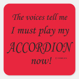 Akkordeon Stimmen sagen, muss Platz Aufkleber spie