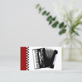 Akkordeon. Visitenkarte (Stehend Vorderseite)