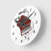 Akkordeon Wall Clock Runde Wanduhr (Winkel)
