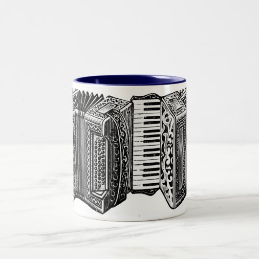 Akkordeon Zweifarbige Tasse (Mittel)