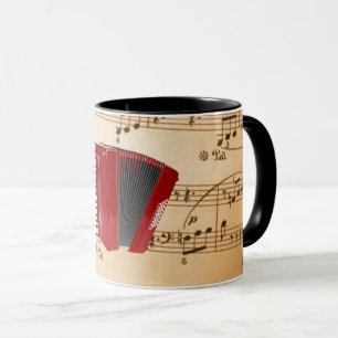 Akkordeonmusik, beliebtes Design, Tasse