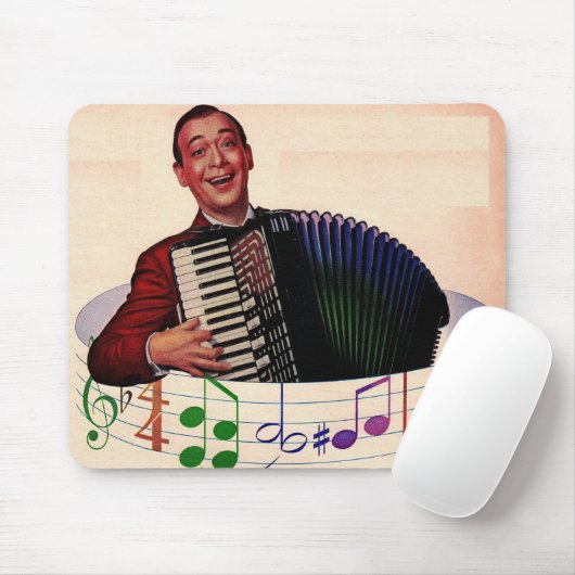 Akkordeonspieler Mousepad (Mit Mouse)