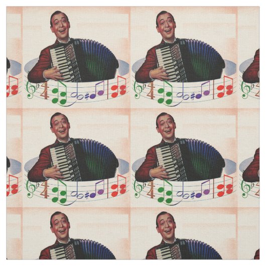 Akkordeonspielerdruck Stoff (Muster)