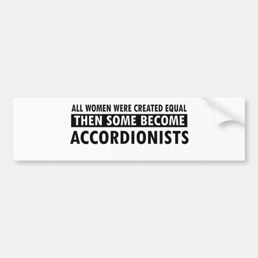 Akkordeonspielermusikentwürfe Autoaufkleber (Vorne)
