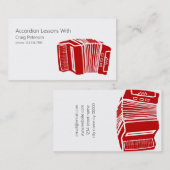 Akkordeonunterricht, Musiklehrer Visitenkarte (Vorne/Hinten)