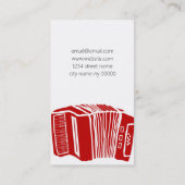 Akkordeonunterricht, Musiklehrer Visitenkarte (Rückseite)