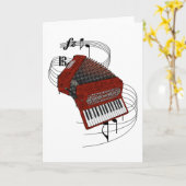 Akkordion Karte (Gelbe Blume)