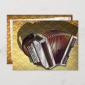 Akkordion Postkarte (Vorne/Hinten)