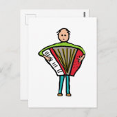 Akkordion Postkarte (Vorne/Hinten)