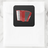 Akkordion Quadratischer Aufkleber (Tasche)