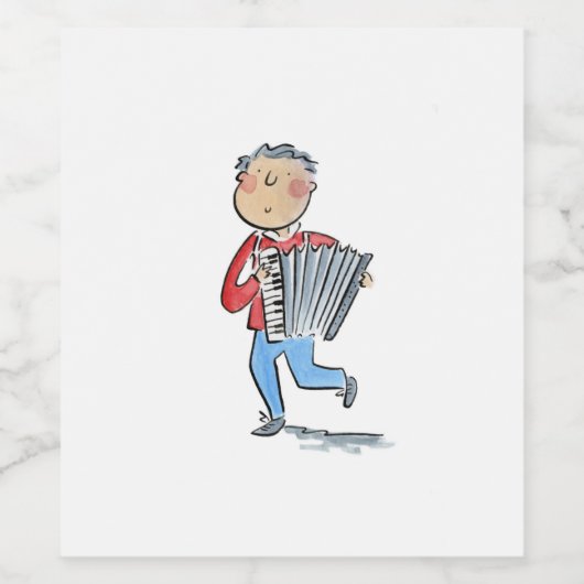 Akkordion Weinetikett (Einzelnes Label)