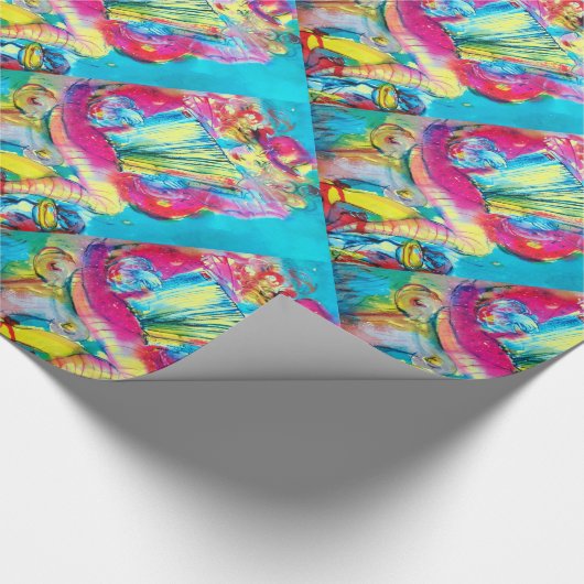 AKKORDIONSPIELER IN DER NACHT GESCHENKPAPIER (Ecke)