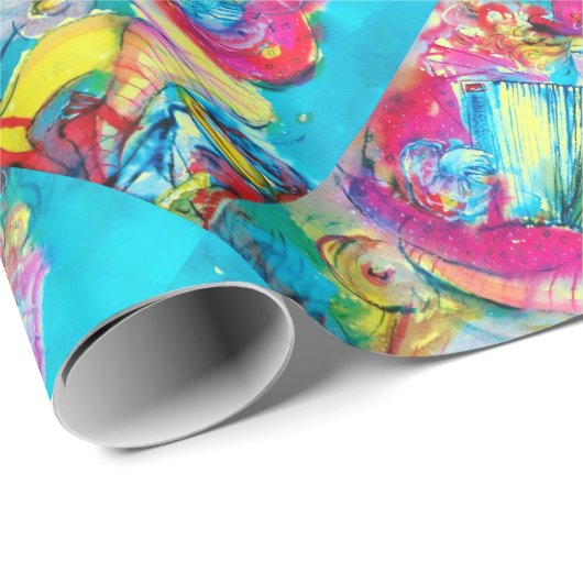 AKKORDIONSPIELER IN DER NACHT GESCHENKPAPIER (Rolleneckpunkt)