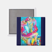 AKKORDIONSPIELER IN DER NACHT MAGNET (Vorderseite/Rückseite)