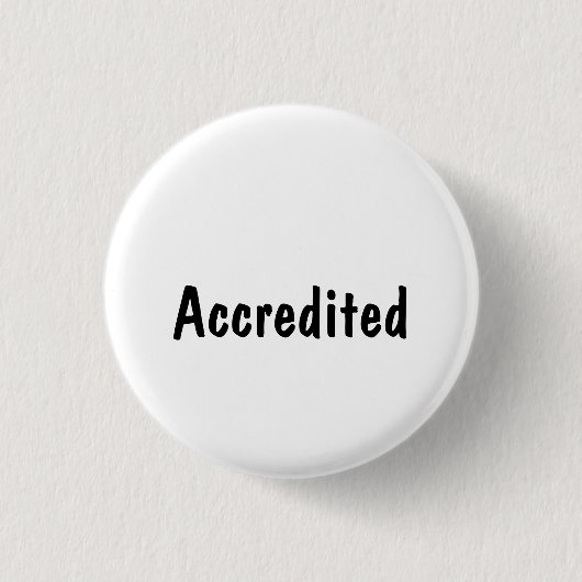 akkreditiert button (Vorderseite)