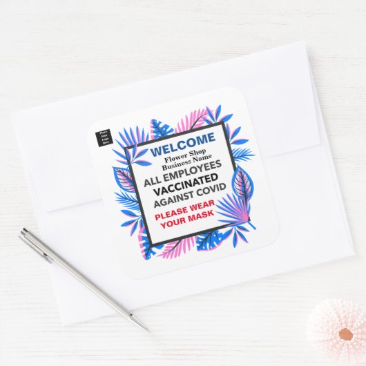 Akkreditierung aller Mitarbeiter Quadratischer Aufkleber (Umschlag)