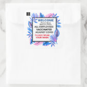 Akkreditierung aller Mitarbeiter Quadratischer Aufkleber (Tasche)