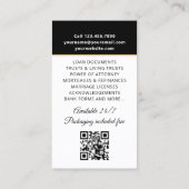 Akkreditierung Notar Public Foto QR Code Black Visitenkarte (Rückseite)