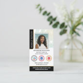 Akkreditierung Notar Public Foto QR Code Black Visitenkarte (Stehend Vorderseite)