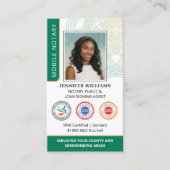 Akkreditierung Notar Public Foto QR Code Green Visitenkarte (Vorderseite)