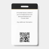 Akkreditierung Notar Public Foto QR Code ID Black Ausweis (Rückseite)