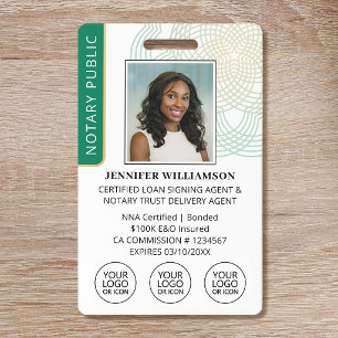 Akkreditierung Notar Public Foto QR Code ID Green Ausweis