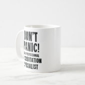 Akkreditierungsspezialist Kaffeetasse (Vorderseite Links)