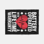 Akku, der mit einem Herz für die lebenslange Garan Fleecedecke (Vorderseite (Horizontal))