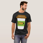 Akku für das Aufladen von Kaffee Grafik Plus Größe T-Shirt (Vorne ganz)