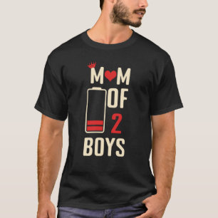 Akku-Mama von 2 Jungen Liebe Mama Zitate Muttertag T-Shirt