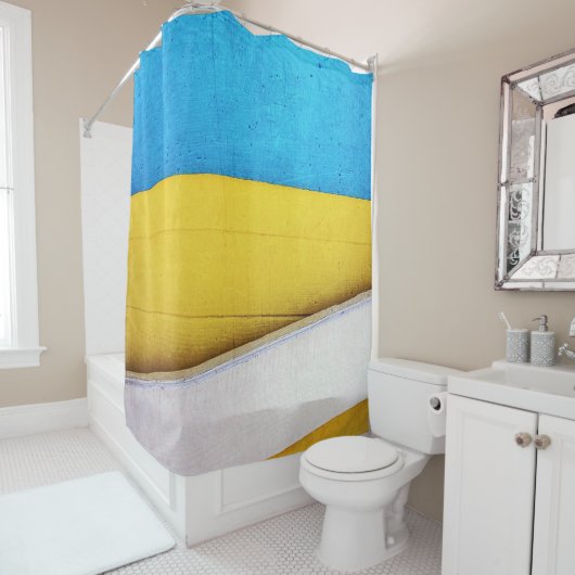 Akkubetriebenes Gebäude-Minimal Abstrakt von STayl Duschvorhang (Beispiel)