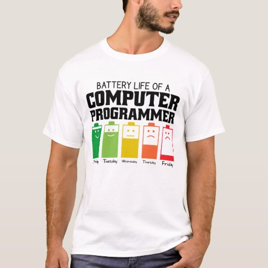 Akkubetriebsdauer eines Computerprogramms T-Shirt (Vorderseite)