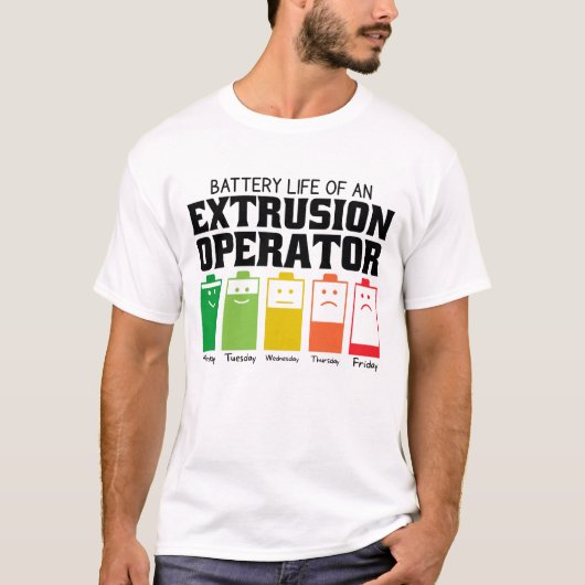 Akkubetriebsdauer eines Extrusionsbetreibers T-Shirt (Vorderseite)