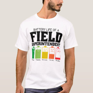 Akkubetriebsdauer eines Feldüberwachungsgeräts T-Shirt