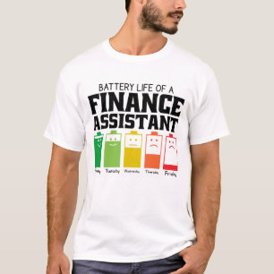 Akkubetriebsdauer eines Finanzassistenten T-Shirt