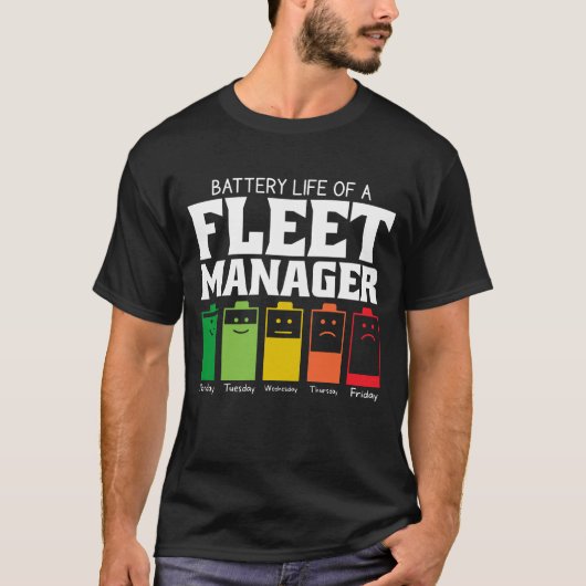 Akkubetriebsdauer eines Fleet Managers T-Shirt (Vorderseite)