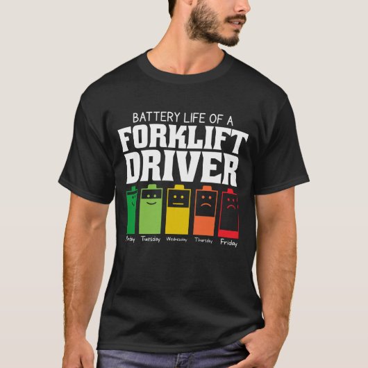 Akkubetriebsdauer eines Gabelstaplers T-Shirt (Vorderseite)