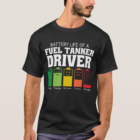 Akkubetriebsdauer eines Kraftstofftankers T-Shirt (Vorderseite)