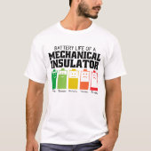 Akkubetriebsdauer eines mechanischen Isolators T-Shirt (Vorderseite)