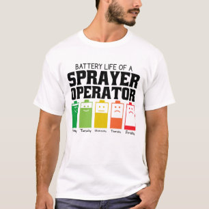 Akkubetriebsdauer eines Sprayers T-Shirt