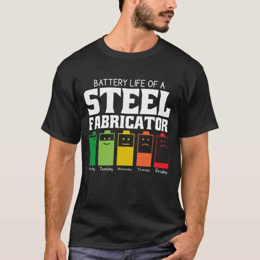 Akkubetriebsdauer eines Stahlherstellers T-Shirt (Vorderseite)