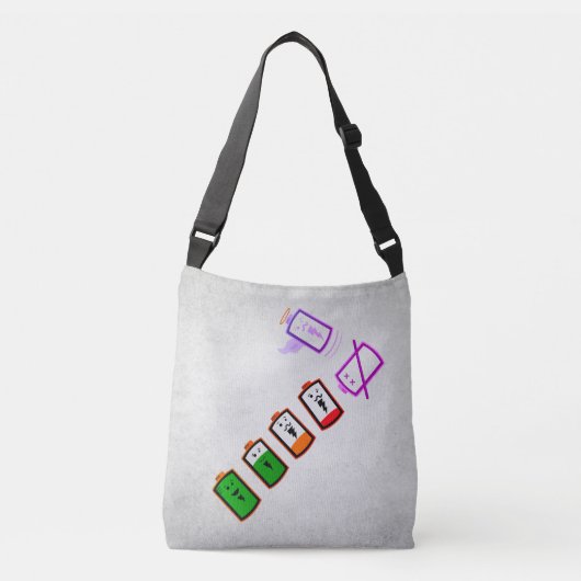 Akkubetriebsdauer - Retro Pink Mix Edition Tragetaschen Mit Langen Trägern (Vorderseite)