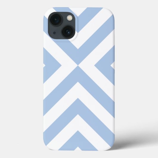 Akkugehäuse mit hellblauen und weißen Chevrons Case-Mate iPhone Hülle (Rückseite)