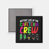 Akkulaufzeit der Cafeteria-Crew - Funny School Magnet (Vorderseite/Rückseite)