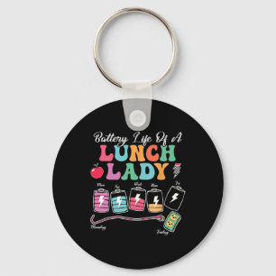 Akkulaufzeit einer Dame für das Mittagessen zurück Schlüsselanhänger