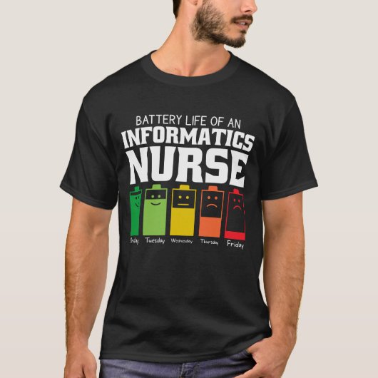 Akkulaufzeit einer Krankenschwester T-Shirt (Vorderseite)